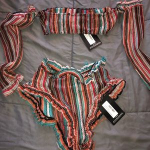 PrettyLittleThing 2 piece crochet set